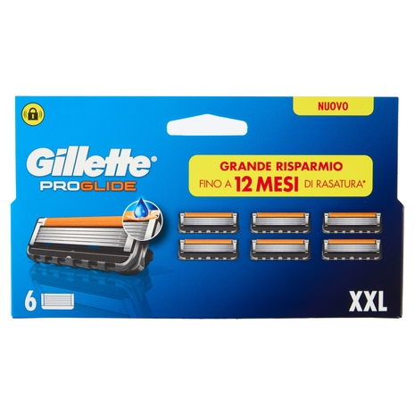 Gillette Proglide Lamette di ricambio per Rasoio da Uomo, 6 Ricariche